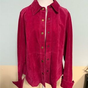 Fuchsia Suede Jacket Size 14